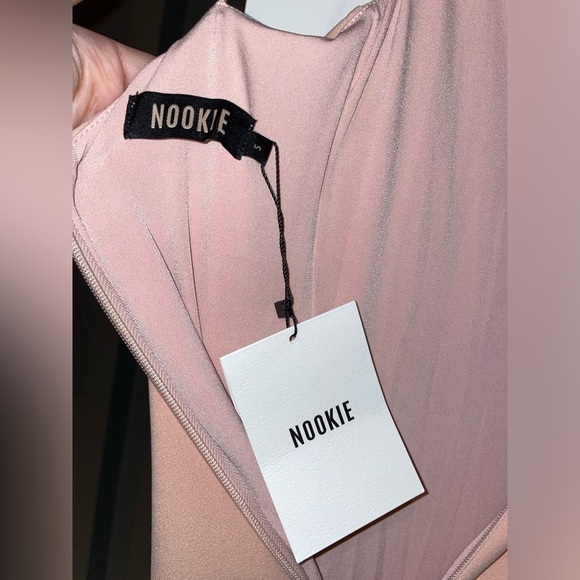 New! Nookie Jasmine One Shoulder Blush Pink Gown Maxi Dress 💗 Size Small NWT! - Picture 10 of 10